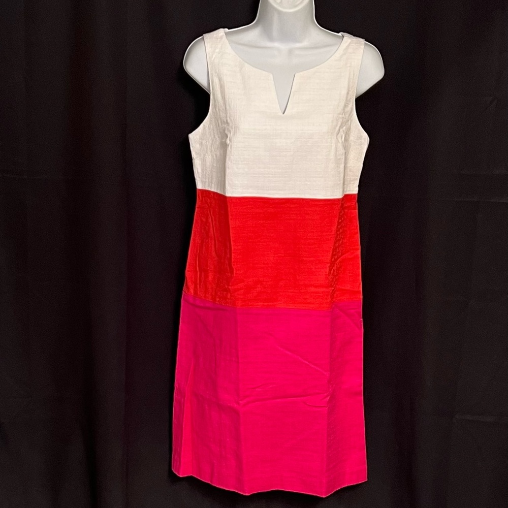 Talbots Women’s Dress Size 2 X-Small Red White Sleeveless